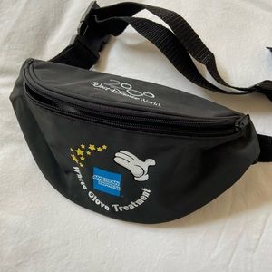 vintage disney fanny pack black waist bag pouch adjustable belt white gl…